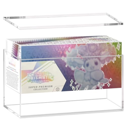 SOWANO 1 Pcs Clear Acrylic Display Box with Magnetic Lid for SPC Collection