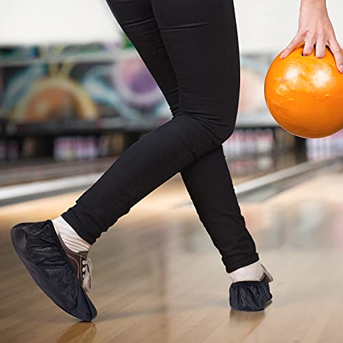 Satinior 2 Pairs Bowling Shoe Covers Black Non-Slip Protector - Large