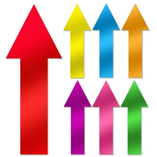 8-Inch Arrow Floor Decal Stickers - 46 Pack Waterproof Multicolor