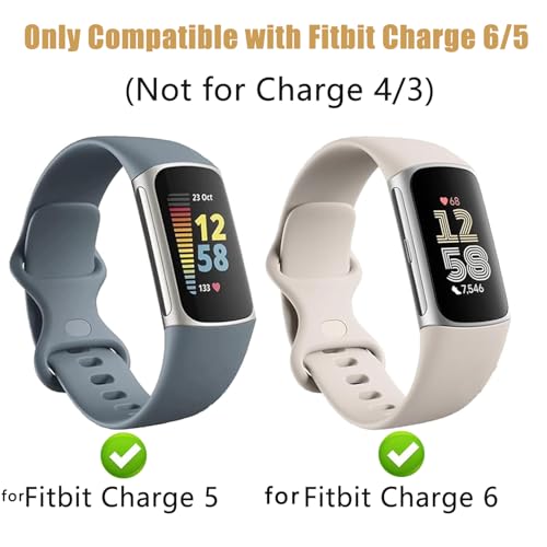 TPU Case for Fitbit Charge 5/6 - 4 Pack Screen Protector (Clear)