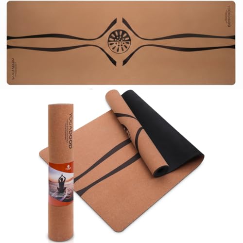Natural Cork Yoga Mat 4mm Thick Non-Toxic Exercise & Pilates Mat