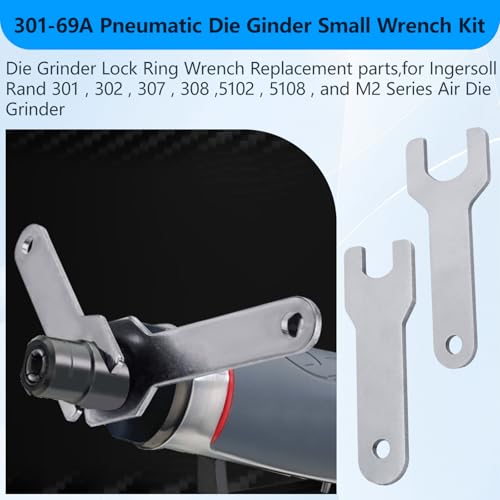 301-69A & 301-69B Pneumatic Die Ginder Wrench Kit,Angle Grinder Wrench Tool Replacement parts,for Ingersoll Rand 301, 302, 307, 308,5102, 5108, and M2 Series Air Die Grinders