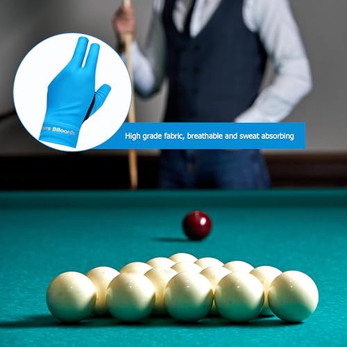 3-Finger Pool Glove for Left Hand - Breathable Non-Slip Billiard Glove