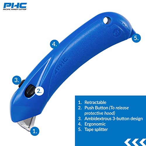 Restaurant Safety Cutter with Auto-Locking Hood - 1 Count