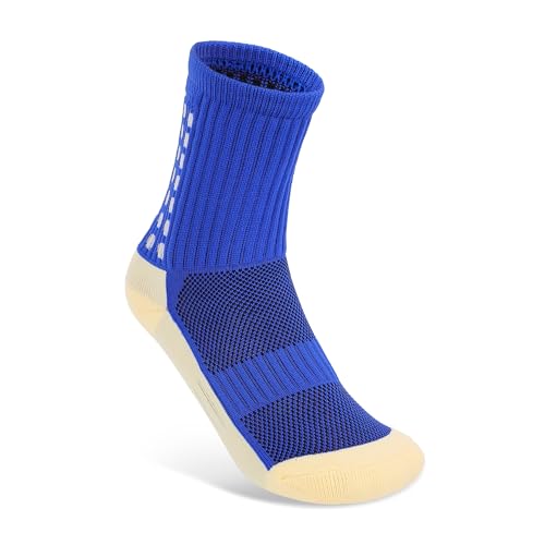 Grip Soccer Socks for Kids - 5 Pcs in Black, Blue & Red