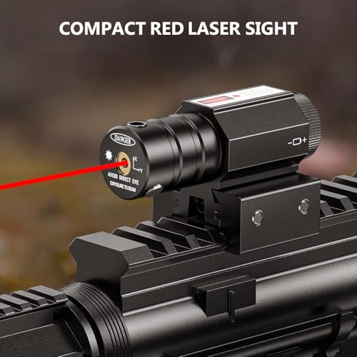 Compact Red Laser Sight for 11mm/21mm Rail - Adjustable Windage & Elevation