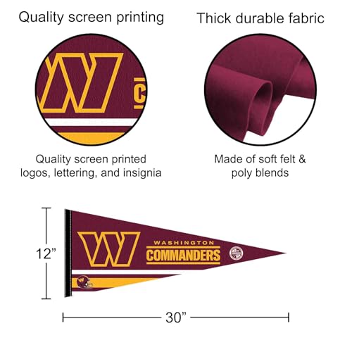 Washington Commanders Pennant Banner Flag - 12x30 Inch