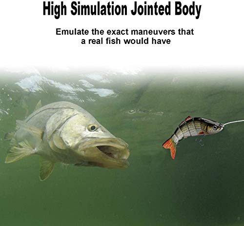 6-Section Swimbait Fishing Lure - 10cm Hard Bait with Treble Hooks