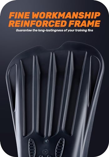 CAPAS XL Swim Training Fins for Men & Women Navy Short Blade Pool Lap