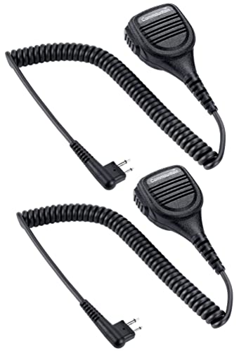 commountain Speaker Microphone for Motorola Radios R2, CP100D, CP200D - 3.05 x 2.35 inches, 2 Pack