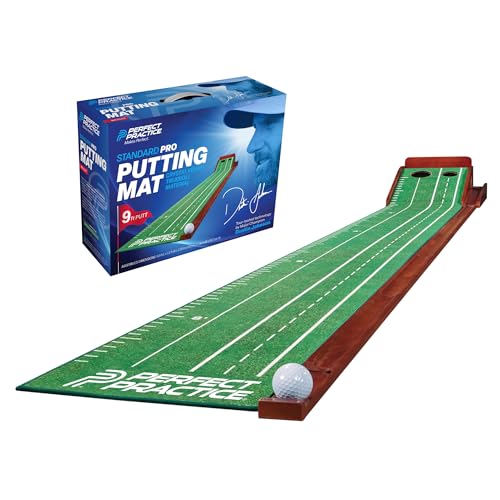 Indoor Golf Putting Mat with Chipping Net - 9'6" Training Aid