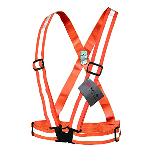 Reflective Cross Belt Safety Harness - Adjustable for Adults - Orange