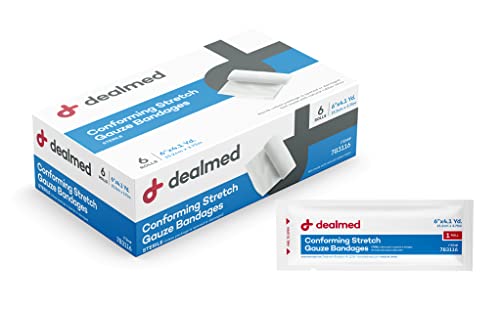 Sterile Stretch Gauze Bandages - Latex Free, 6 Rolls