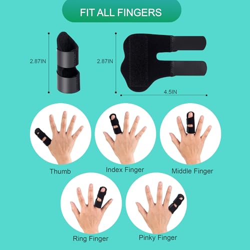 Adjustable Finger Splint Set - 4 Pack for Trigger, Mallet & Arthritis Pain