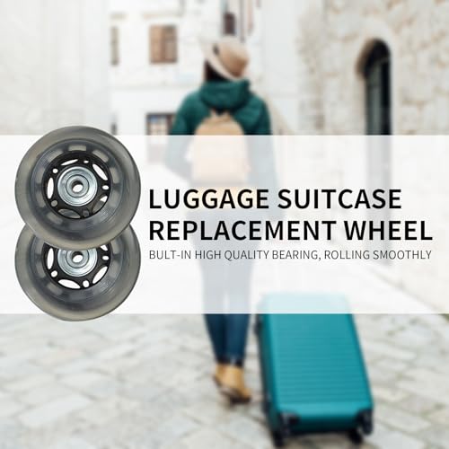 Replacement Luggage Wheels - 68mm x 24mm Clear Heavy Duty Caster