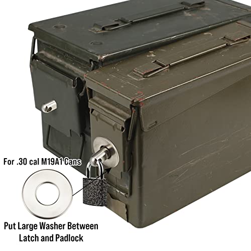 4-Pack Stainless Steel Locking Hardware Kit for Metal Cans, Secure Lock Set