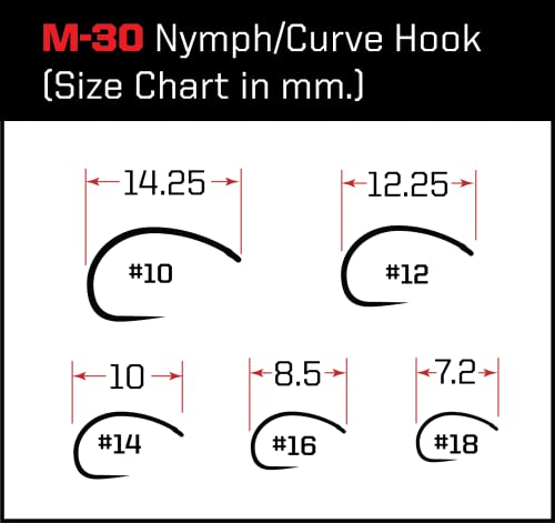 Euro Nymph Competition Barbless Hooks - M30 / #18 - 25 Pack