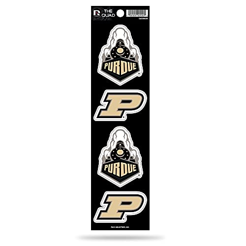 Purdue Boilermakers Quad Decal Set - 4 Die-Cut Vinyl Stickers