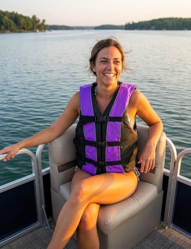 Coast Guard Approved Life Jacket Paddle Vest - Purple Adult Universal