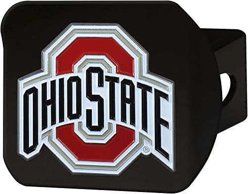 NCAA Hitch Cover - Ohio State Buckeyes - Black - 3.4" x 4"