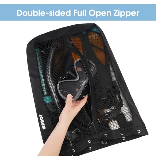 WANDF Swim Bag for Swimmers, Mesh Beach Backpack