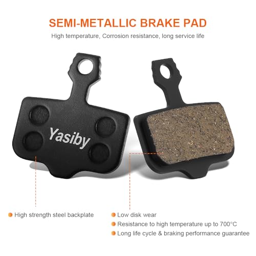 4 Pairs Semi-Metallic Disc Brake Pads for MTB with Installation Tool Kit