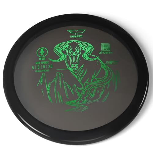 Yikun Midrange Disc Golf Disc - Overstable, PDGA Approved, Black, 165-175g