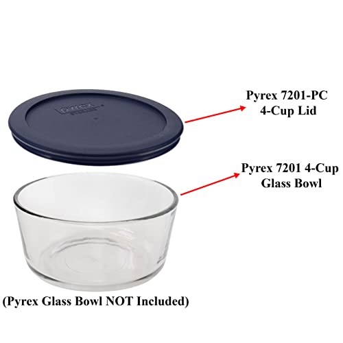 4-Cup Food Storage Replacement Lids - 3-Pack, Blue
