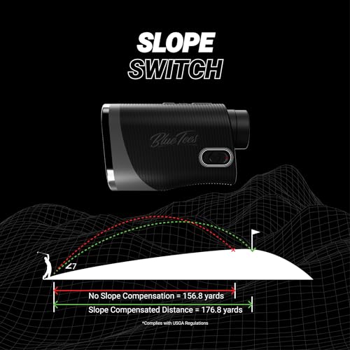 Laser Golf Rangefinder with Slope Switch - Blue