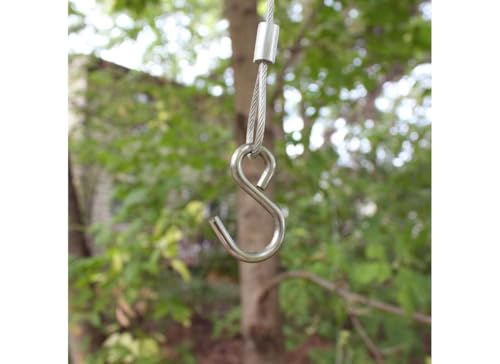 Heavy-Duty Bird Feeder Cable & S-Hook - 36 Inch Hanging Solution