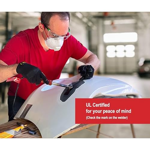 JOUNJIP Standard Plastic Welding Kit- UL Certified Welder 80W- Professional Grade Plastic Repair Kit for Automotive Car Bumper, Kayak, Tank Repair
