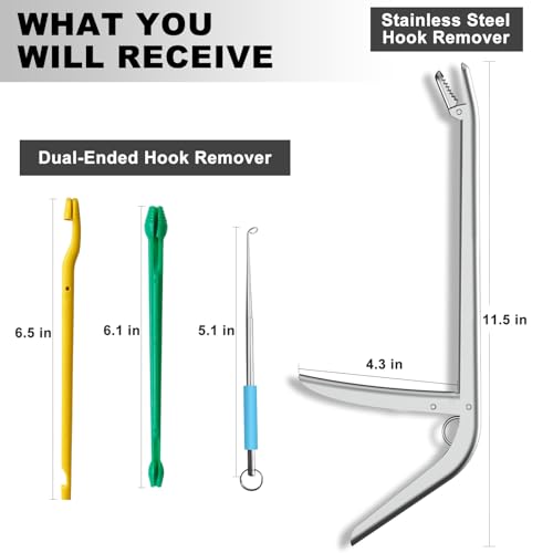 Fish Hook Remover Tool - 4pcs Fishing Dehooker Set