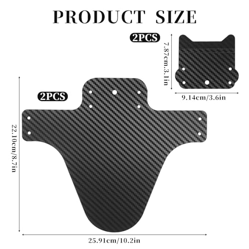 Mountain Bike Fenders Set - Adjustable Front & Rear Mudguards