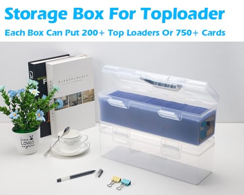 Large Trading Card Storage Box for 200 Toploaders & 750 Cards