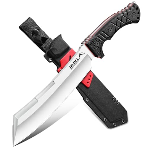 Tivoli 8.6in Heavy-Duty Fixed Blade Knife - Full Tang Outdoor Knife with Sheath