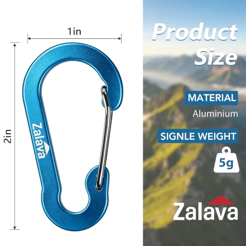 12 Pack Mini Carabiners - Lightweight Aluminum Keychain Clips