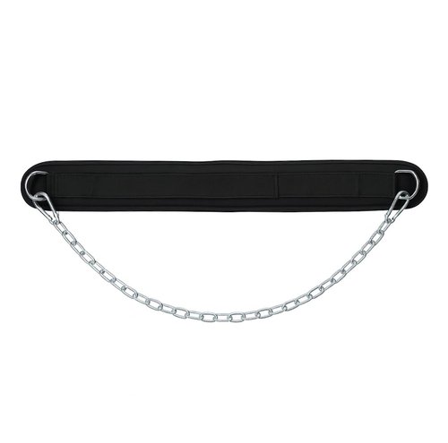 Heavy Duty Hip Thrust Belt for Dumbells, Kettlebells, and Plates - Glute Workout at Home, Gym, and Travel - Dip and Pullup Belt (Chain Included) Comfortable Padding, Double-Stitching (Black)