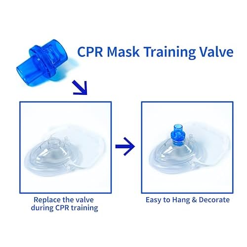 100pcs Mask Training Valves, Training Only, One Way Valve for Training Mask - Separately Packaged