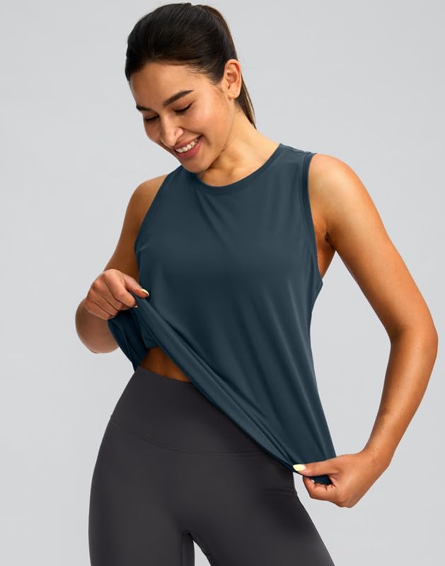 Skiennix Women's Athletic Tank Tops - Racerback Sleeveless Workout Shirts for Yoga & Gym