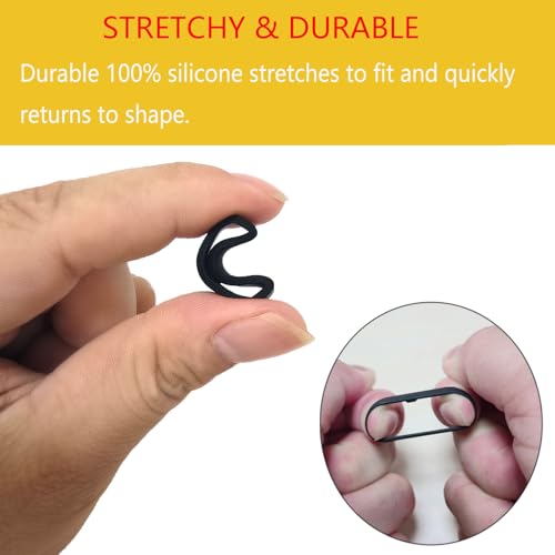 22mm Watch Band Keeper Loops - 10pcs Silicone Fasteners