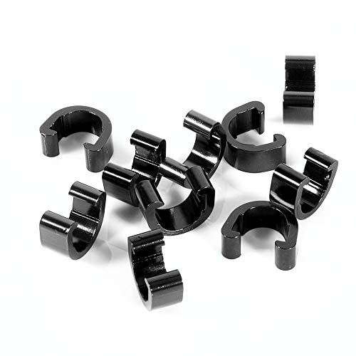 20-Piece Aluminum Alloy Bike Cable C-Clips for Clean Lines