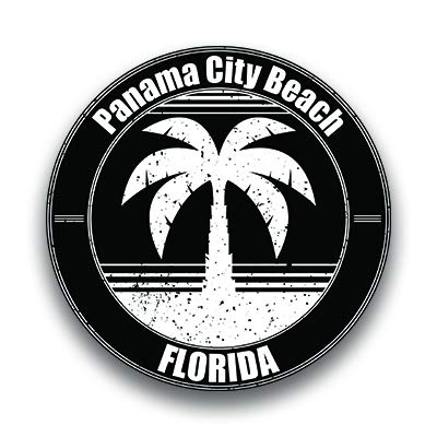 Panama City Beach Vinyl Decal Stickers - 2 Pack, UV Resistant