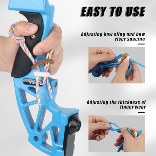 Adjustable Archery Finger Sling - Black Recurve Bow Accessory