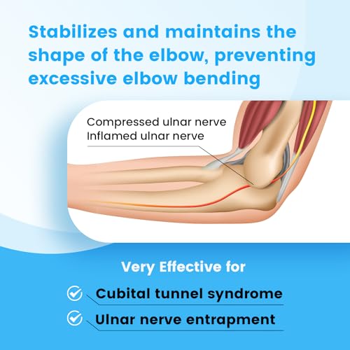 Sylong Black M Cubital Tunnel Syndrome Elbow Brace for Ulnar Nerve Support