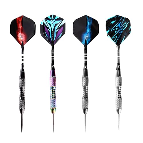WINSDART Multicolor 3-Darts Steel Tip Set 22g with Gift Box - Practice & Tournament Darts