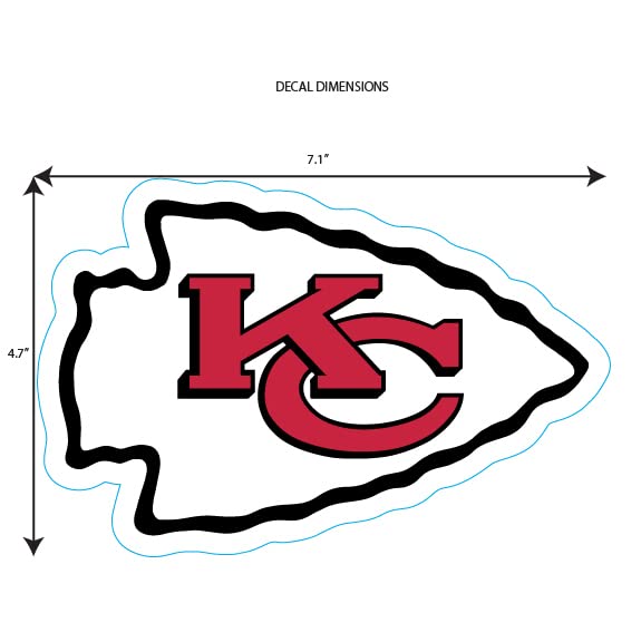 Kansas City Chiefs Auto Decal - 8 Inch Vinyl Sheet