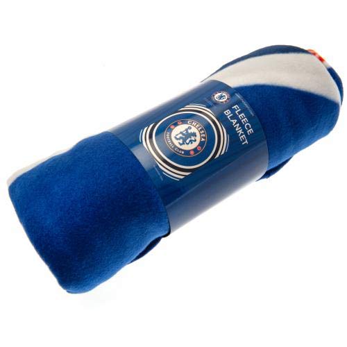 Chelsea Fleece Blanket 60x50 Inch - Official EPL Club Crest Throw