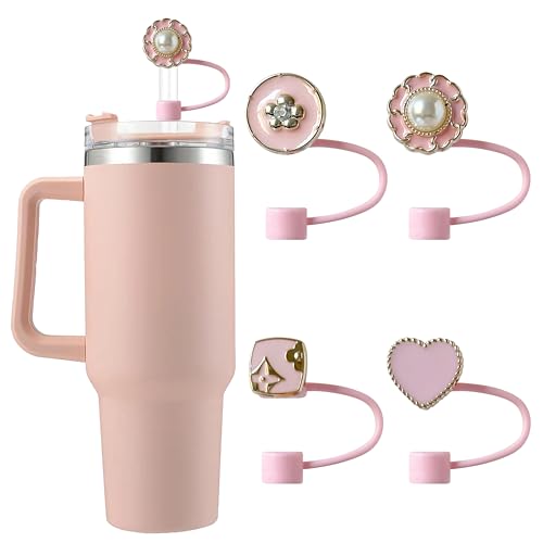 6-Piece Cute Straw Topper Set for 10mm Straws - Colorful-028