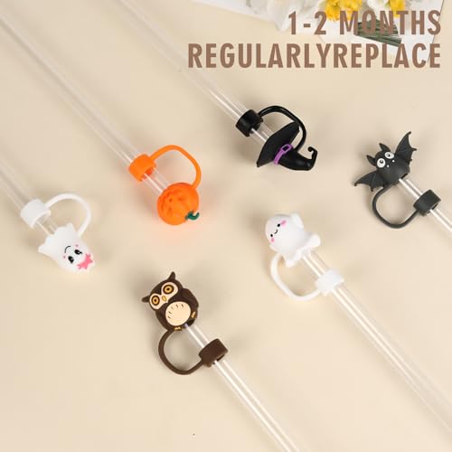 6Pcs Halloween Straw Covers for Stanley Cups - Dust Proof Toppers