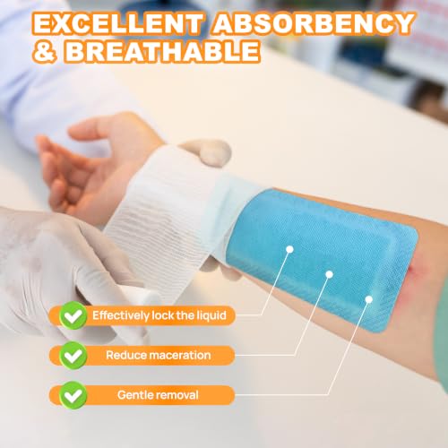 Carbou 20 Pack 4x8 Inch Super Absorbent Non-Adherent Wound Dressings